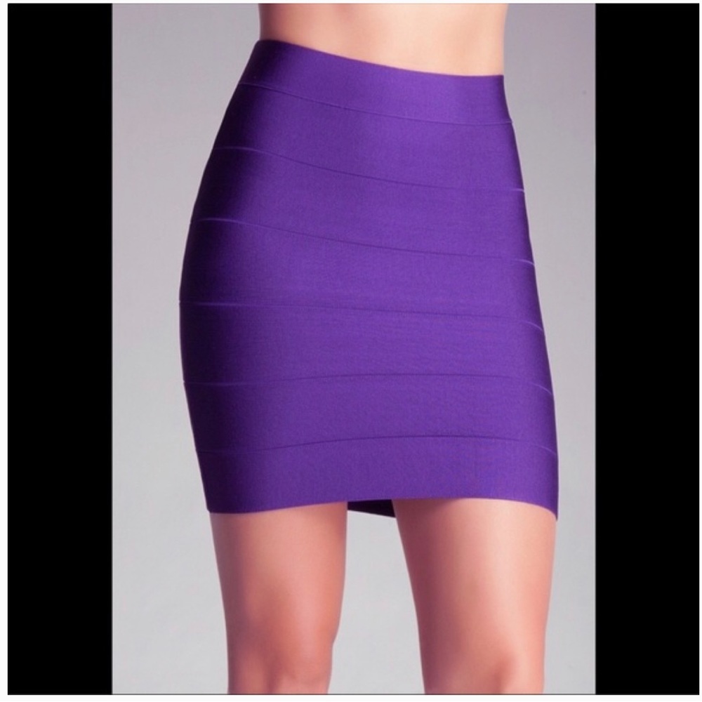 BEBE Bandage Purple Skirt